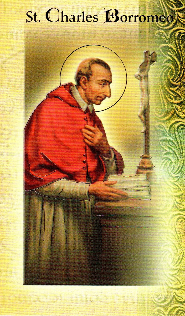 Prayer Card And Biography St Charles Borromeo Cardinal Newman Faith