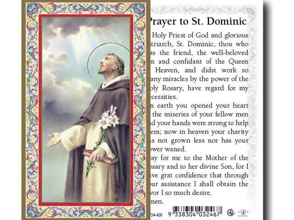 Holy Card - Saint Dominic