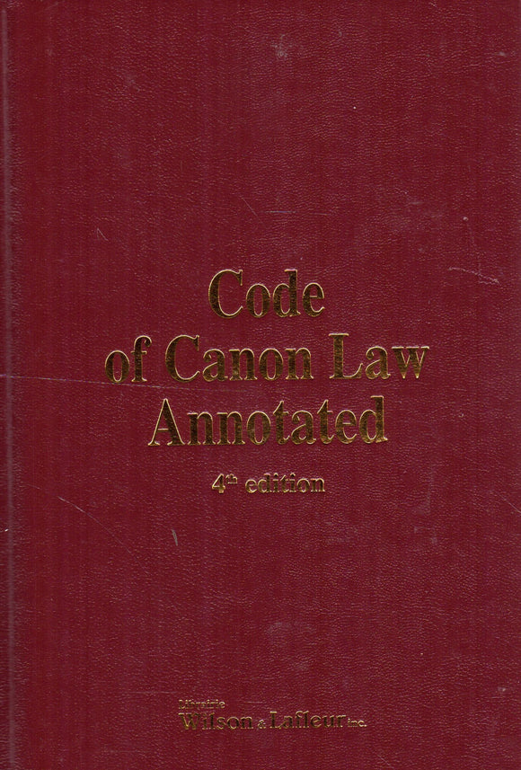 Code of Canon Law Annotated 4th Edition