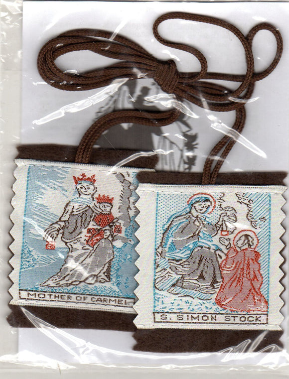 Brown Scapular - Wool/Cloth Large
