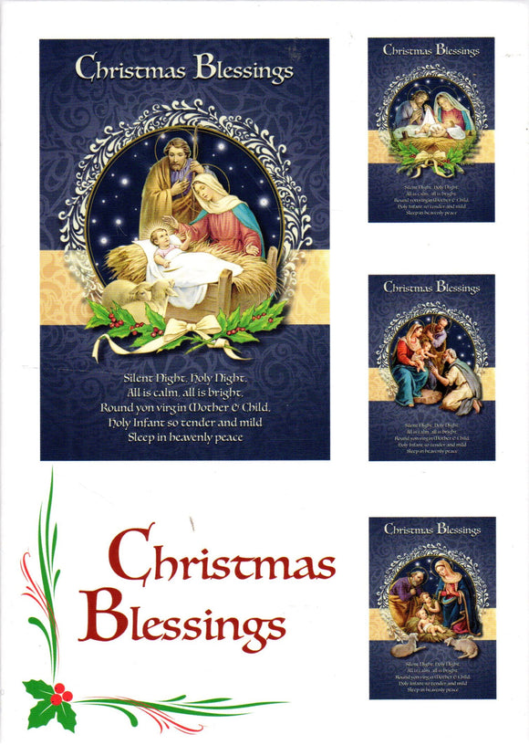 Christmas Cards Boxed 18 Christmas Blessings 4 Designs 9294