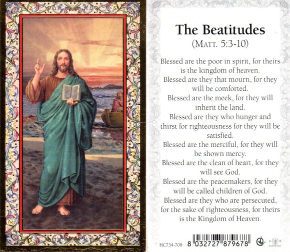 Holy Card - The Beatitudes