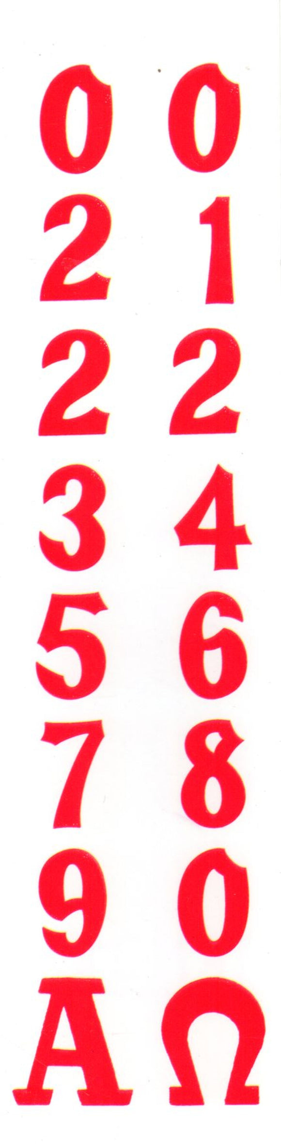 Paschal Candles Numbers 20mm
