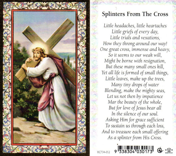 Holy Card - Splinters from the Cross