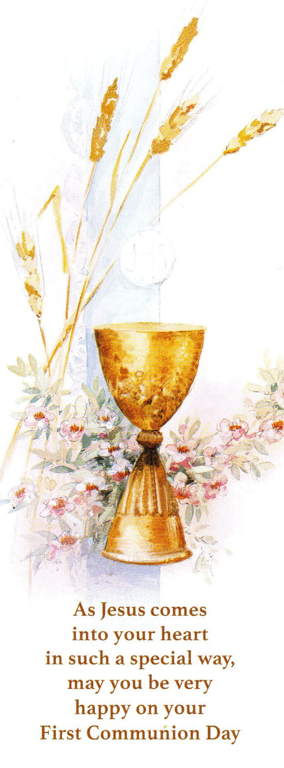 Bookmark - Remembrance of My First Holy Communion - As Jesus comes into your heart