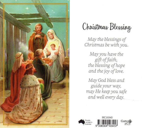 Holy Card - Christmas Blessings HC10345