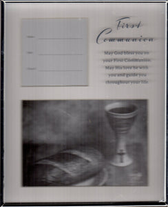 Photo Frame - First Communion Silver with Details