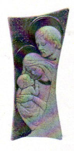 Plaque - Holy Family Resin Glitter 150mm