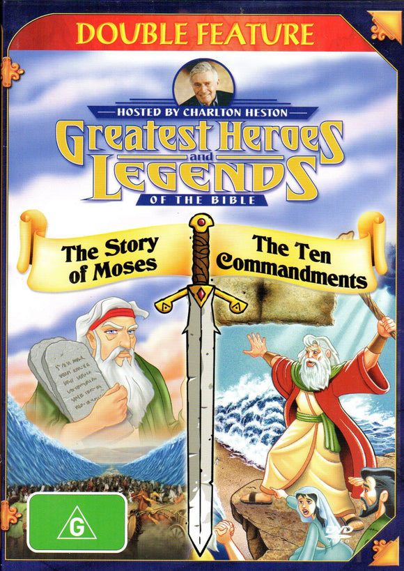 Greatest Heroes and Legends of the Bible - The Story of Moses, The Ten Commandments - DVD Animated