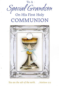 Greeting Card - A Communion Prayer to a Dear Grandson GC53020