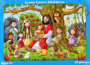 Jigsaw Puzzle - Jesus Loves Children 20 Pieces