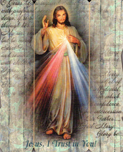 Plaque - Antique Divine Mercy 23x19cm