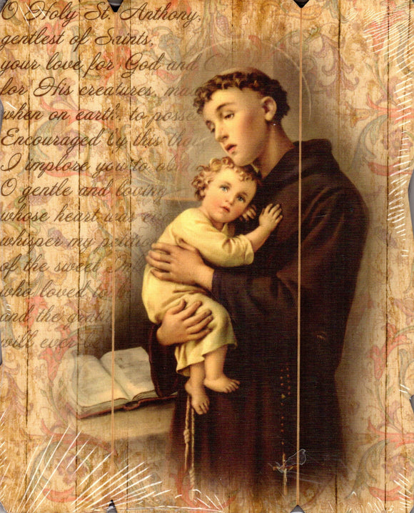 Plaque - Antique St Anthony 23x19cm