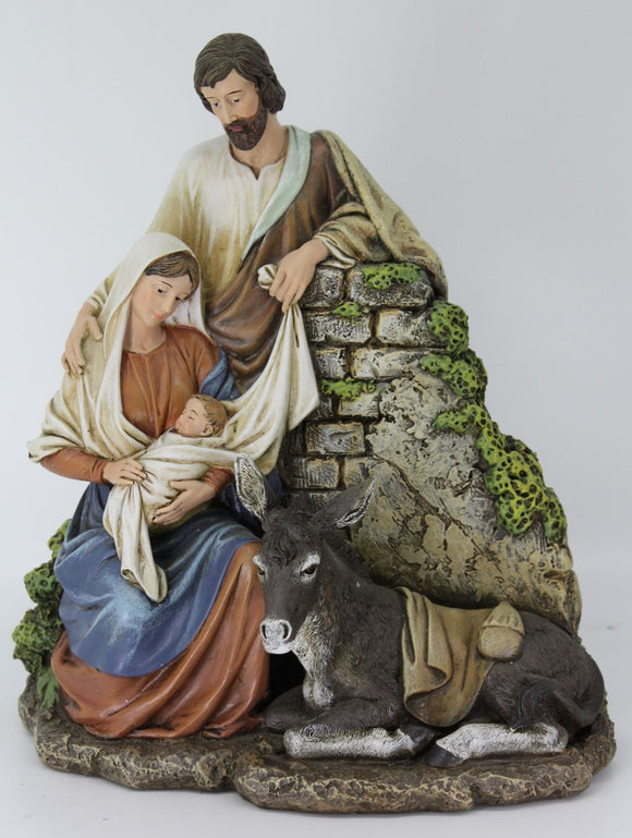 Statue - Holy Family with Donkey 230mm