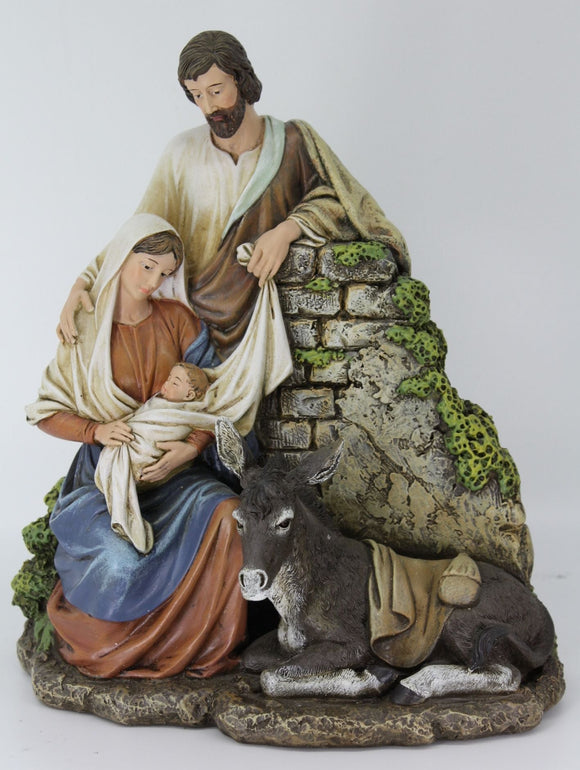 Statue - Holy Family with Donkey 230mm