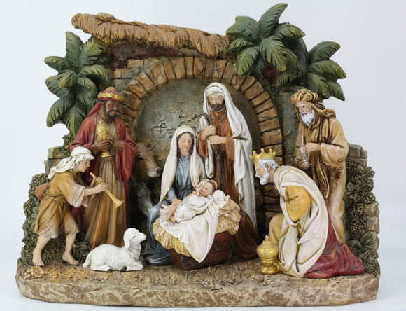 Nativity - Holy Family Kings Shepherd Animals One Piece 320mm