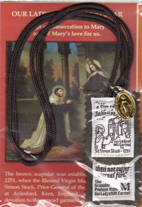 Brown Scapular Pack with Miraculouds Medal