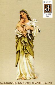 Statue - Madonna and Child with Lamb 100mm