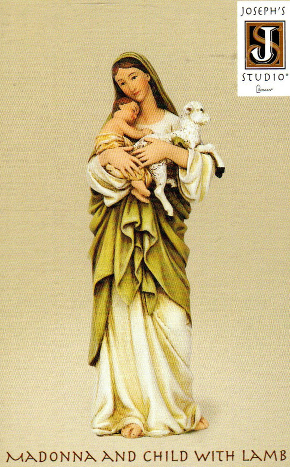 Statue - Madonna and Child with Lamb 150mm #60693