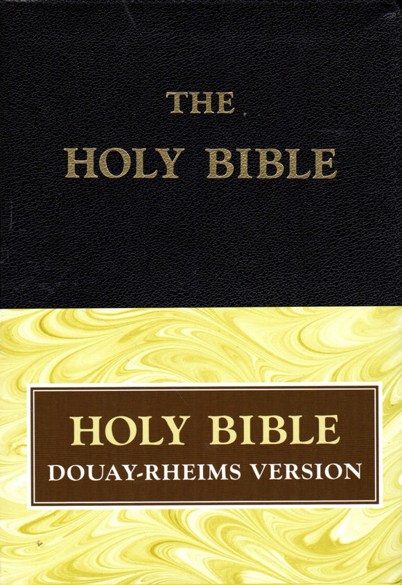 The Holy Bible Douay-Rheims Standard Size Black Leather