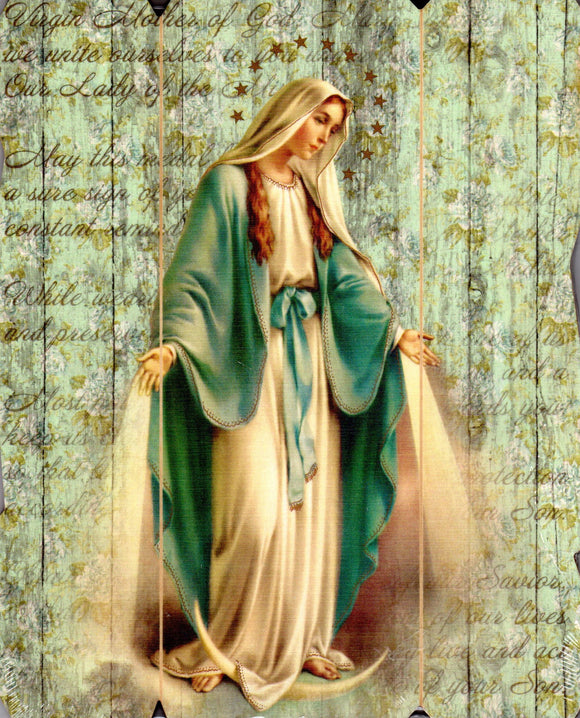 Plaque - Antique Our Lady of Grace 23x19cm