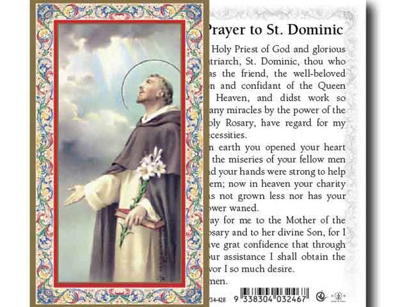 Holy Card - Saint Dominic