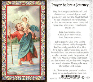 Holy Card - Saint Christopher - The Traveller's Prayer