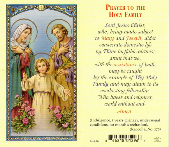 Holy Card - Holy Family