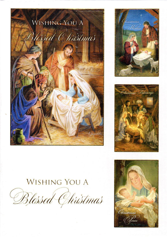 Christmas Cards - Boxed Wishing You a Blessed Christmas 9188