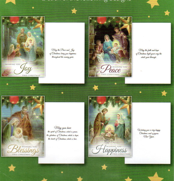 Christmas Card Budget Joy, Peace, Blessings, Happiness CDX2075