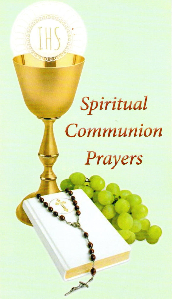 Prayer Card - Spiritual Communion Prayers