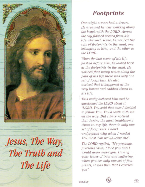 Bookmark - Jesus, The Way, The Truth and The Life: Footprints