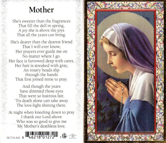 Holy Card - Mother