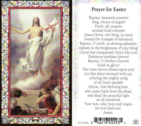 Holy Card - Risen Christ Prayer for Easter