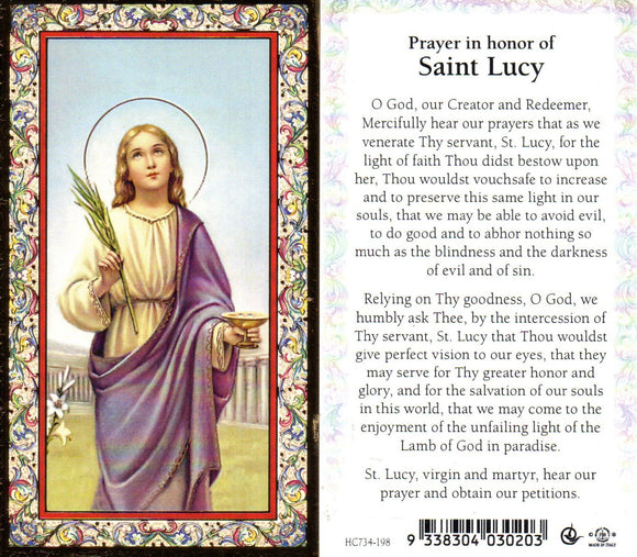 Holy Card - Saint Lucy