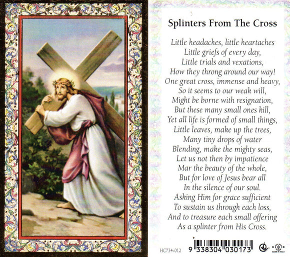 Holy Card - Splinters from the Cross