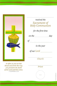 Certificate - Holy Communion Fish Bread