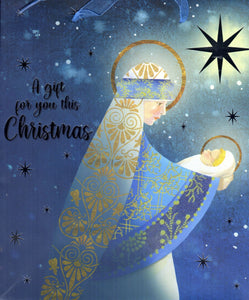 Gift Bag - Christmas Mary 215x250x100mm GBX10284