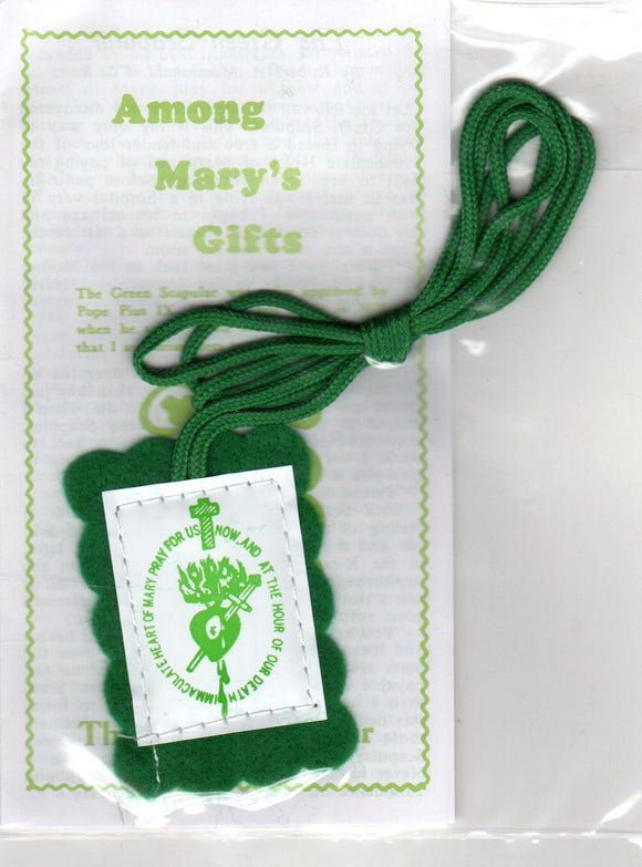 Green Scapular - with Pamphlet
