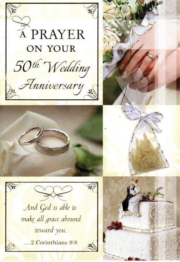 Greeting Card - A Prayer on Your 50th Wedding Anniversary
