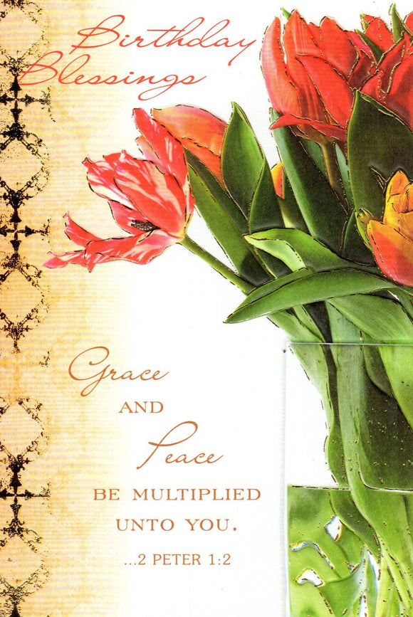 Greeting Card - Birthday Blessings Grace and Peace