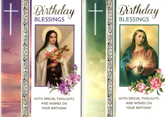 Greeting Card - Birthday Blessings SHJ/St Therese