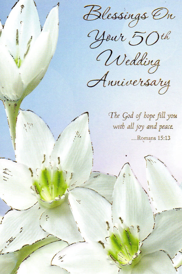 Greeting Card - Blessings on Your 50th Wedding Anniversary