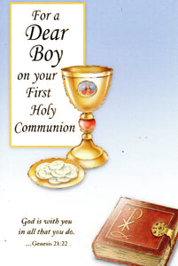 Greeting Card - For a Dear Boy on Your First Holy Communion