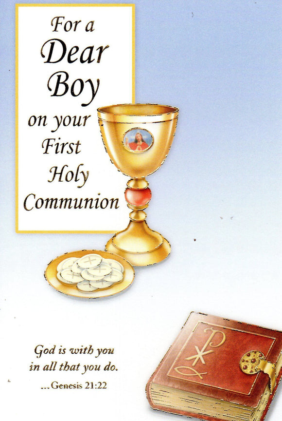 Greeting Card - For a Dear Boy on Your First Holy Communion