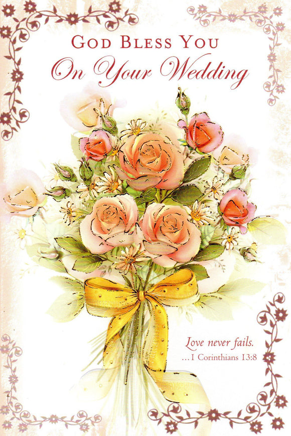 Greeting Card - God Bless You on Your Wedding