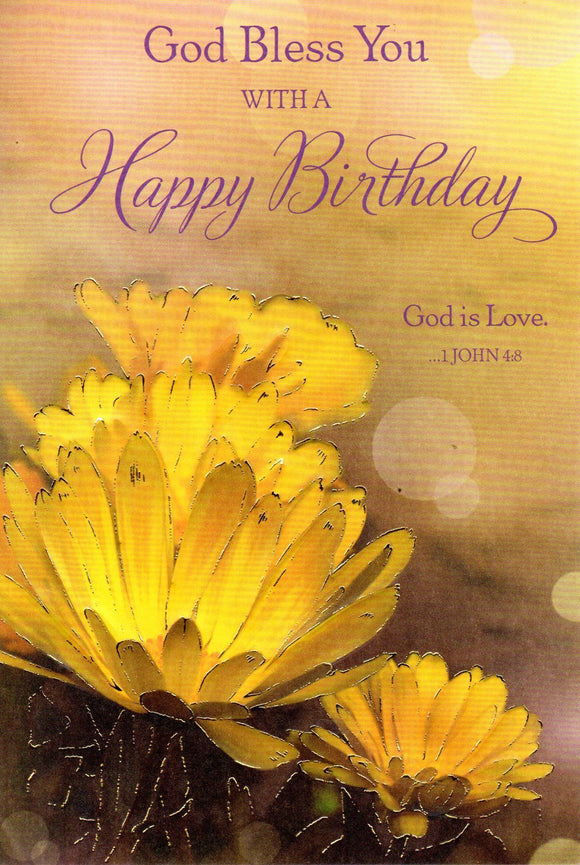 Greeting Card - God Bless You with a Happy Birthday GC52033