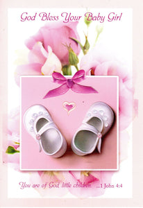 Greeting Card - God Bless Your Baby Girl GC37050