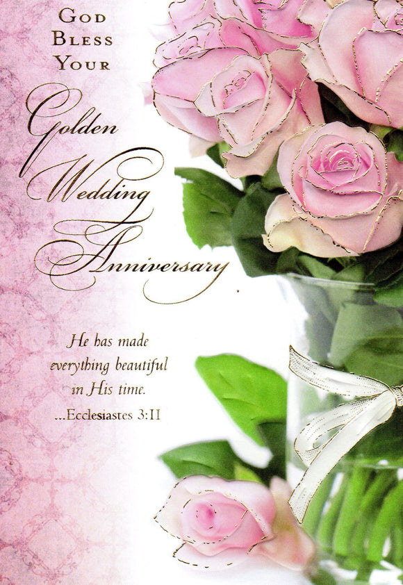 Greeting Card - God Bless Your Golden Wedding Anniversary