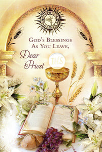 Greeting Card - God's Blessings as You Leave, Dear Priest